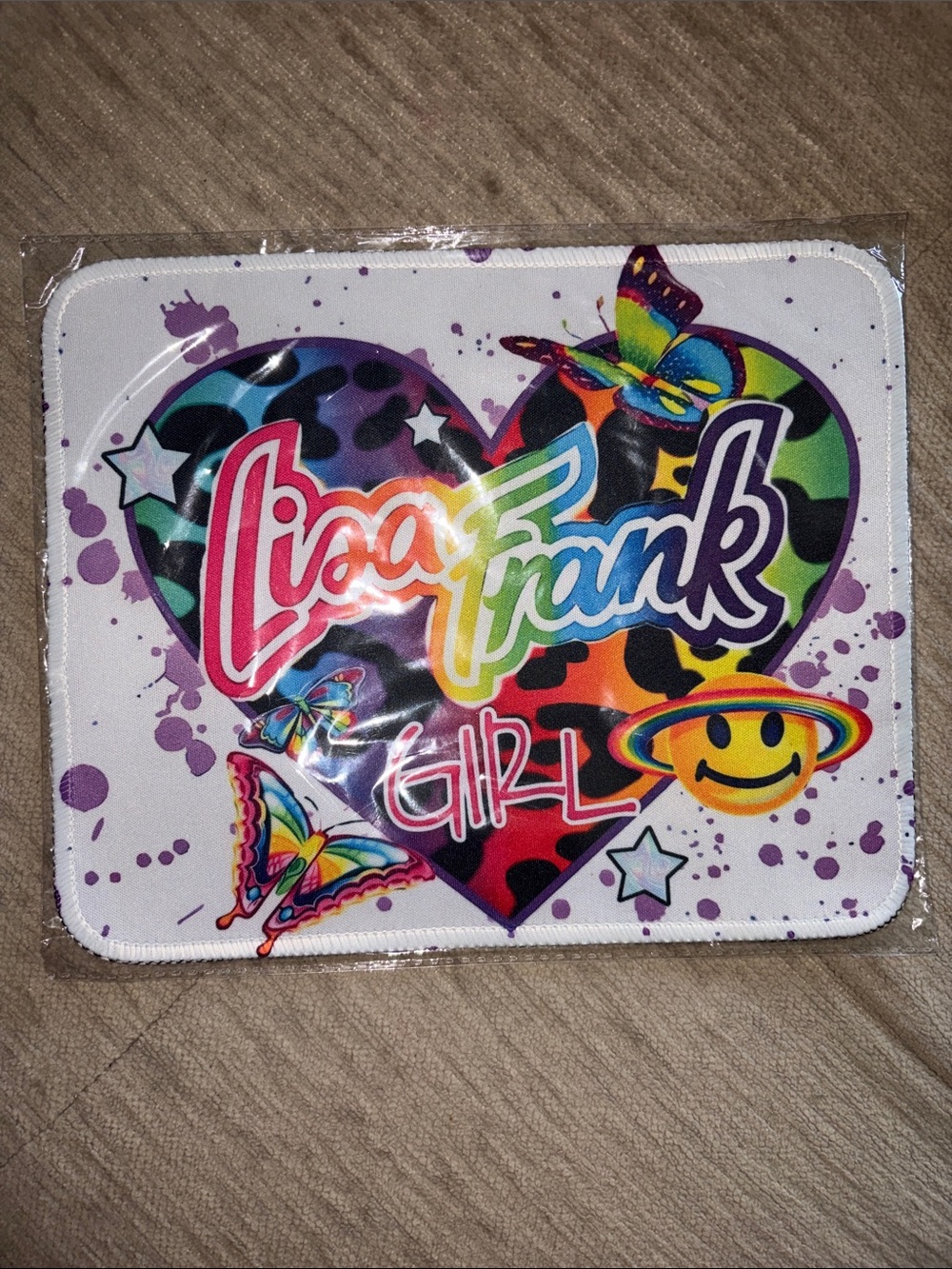 NIB Lisa Frank Girl Heart Mouse Pad